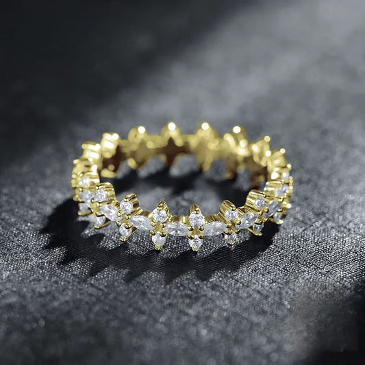 EternaGlow™ 925 Sterling Silver Rhombus CZ Stackable Rings – Sparkle, Stack, Shine